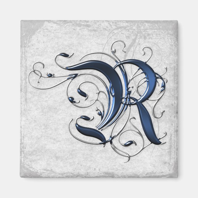 Aimant R initial vintage (Devant)