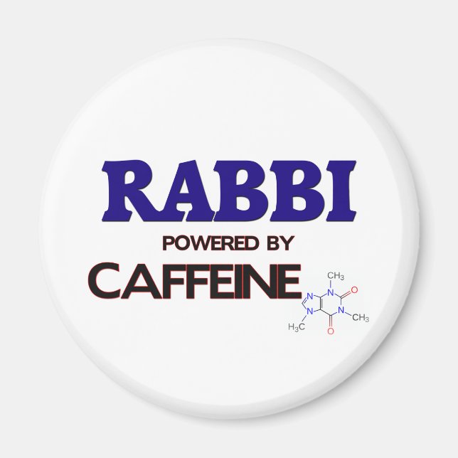 Aimant Rabbi Powered by caffeine (Devant)