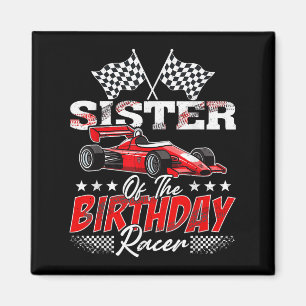 Aimant Race Car Soeur De L'Anniversaire Racer Racing Fami