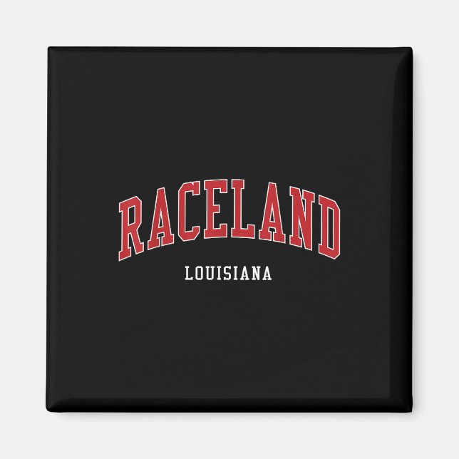 Aimant Raceland Louisiana College University Style (Devant)
