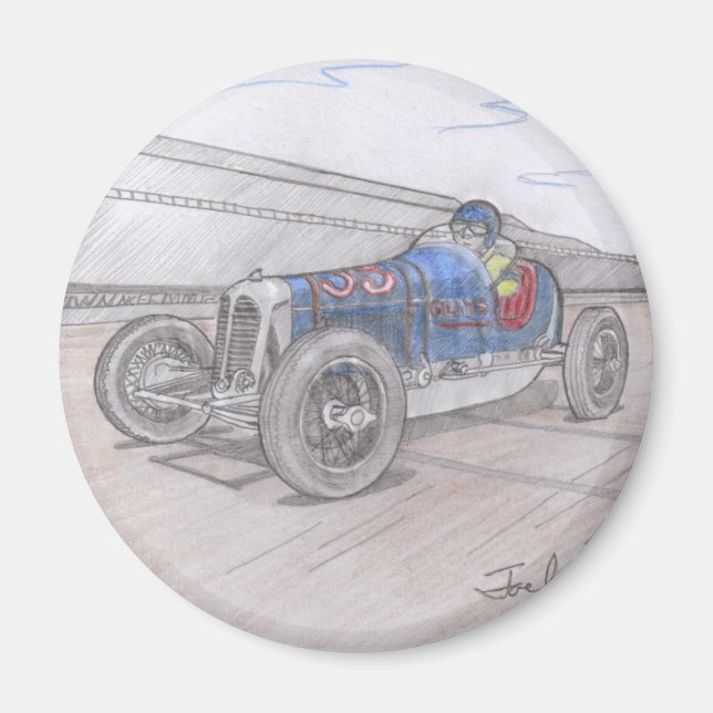 Aimant RACER DE LA PISTE DE LA PISTE (rond) (Devant)