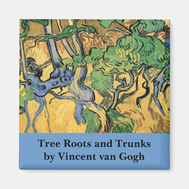 Aimant Racines et troncs d'arbres par Vincent van Gogh (Devant)