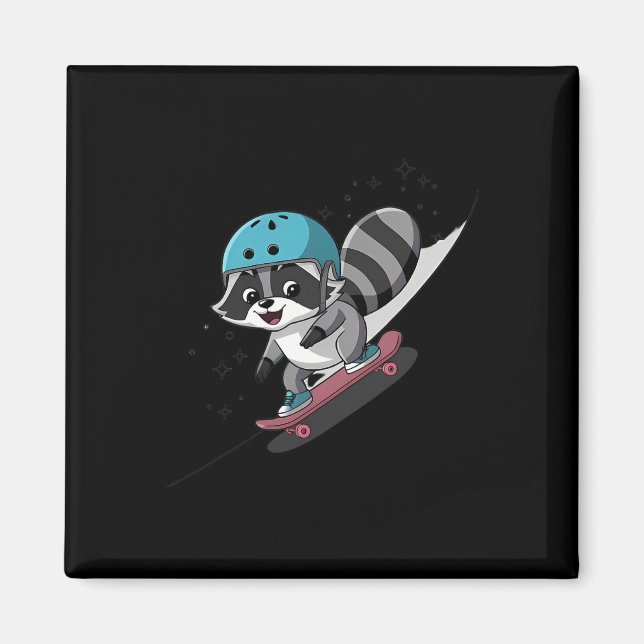 Aimant Rad Rocket Raccoon Star du Skateboard  (Devant)