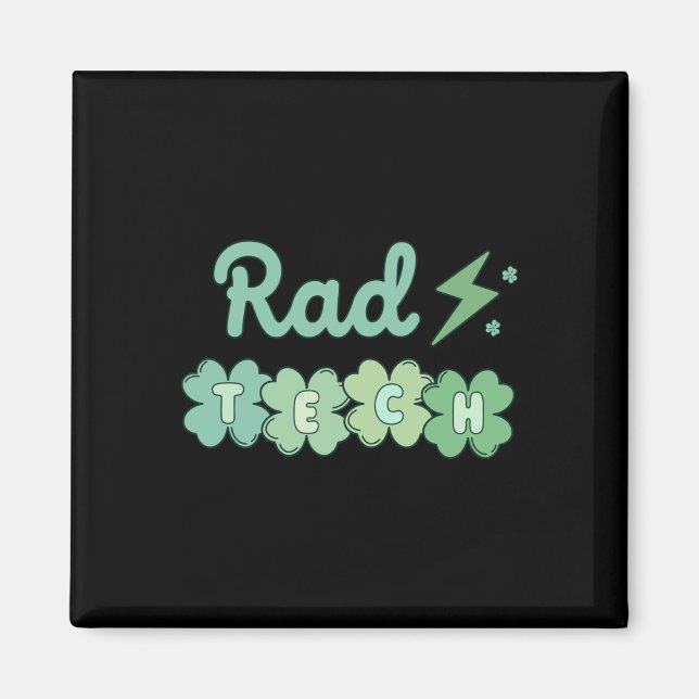 Aimant Rad Tech Jour de la Saint Patrick Xray Irish Lucky (Devant)