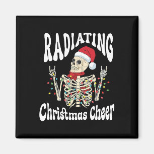 Aimant Radiologie irradiant la joie de Noël Technicien en