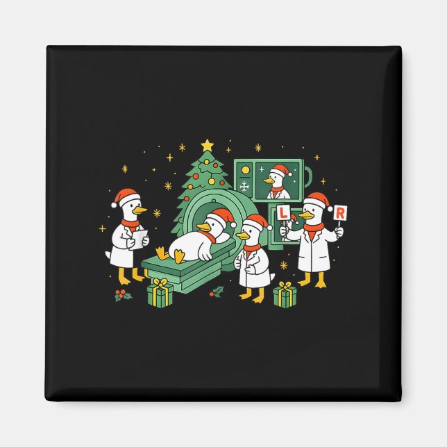 Aimant Radiology Funny Goose Ct Scan Christmas Xray Nurse (Devant)