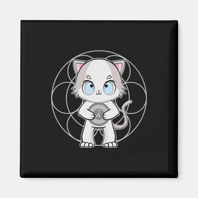 Aimant Ragdoll Chat Anime Kitten Dyslexie Sensibilisation (Devant)