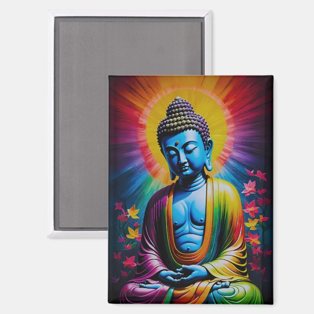 Aimant Raies sacrées de bouddha de la paix (Recto/Verso)