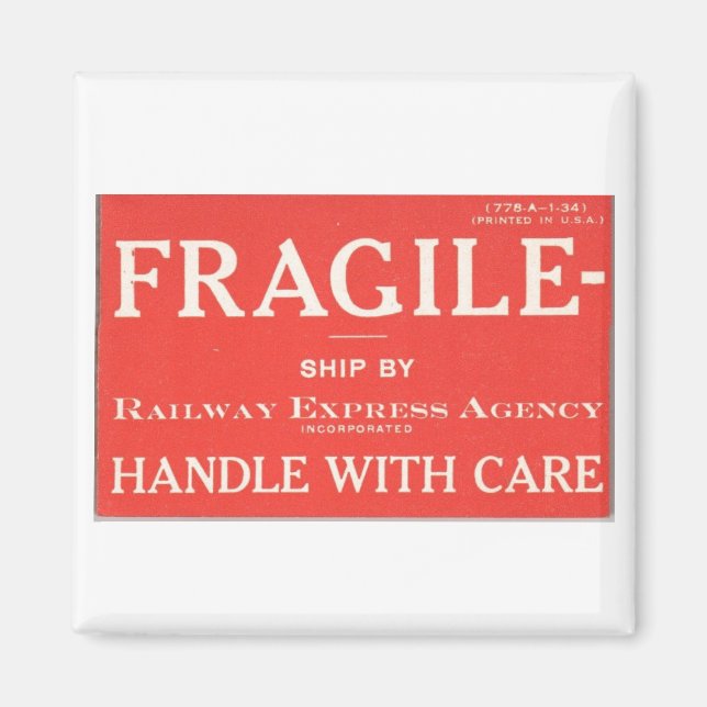 Aimant Railway Express Fragile     (Devant)