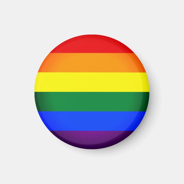 Aimant Rainbow Flag & Fierté Rainbow / communauté LGBT Ma (Devant)