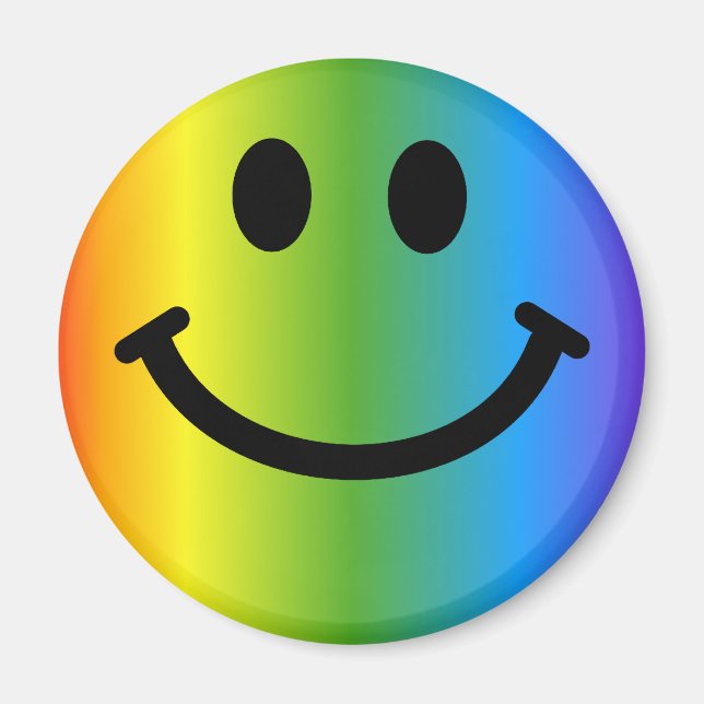 Aimant Rainbow Happy Face (Devant)