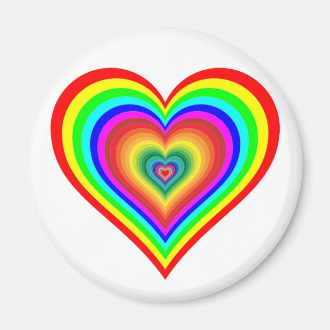 Aimant Rainbow Heart (Devant)