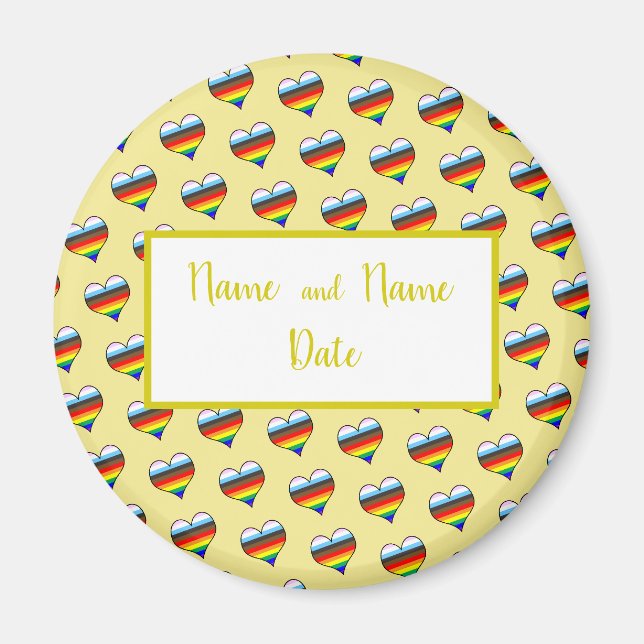 Aimant Rainbow Heart Motif (Devant)
