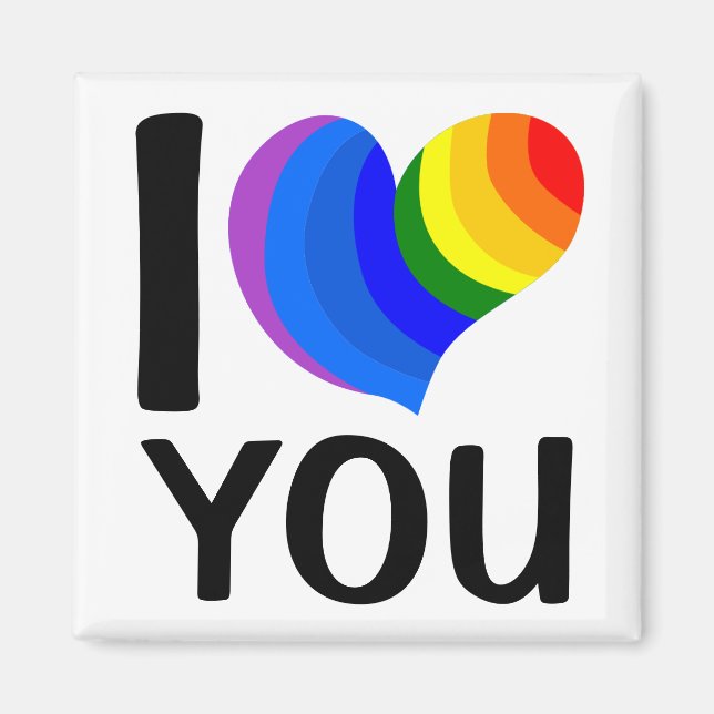Aimant Rainbow "I [heart] You" (Devant)