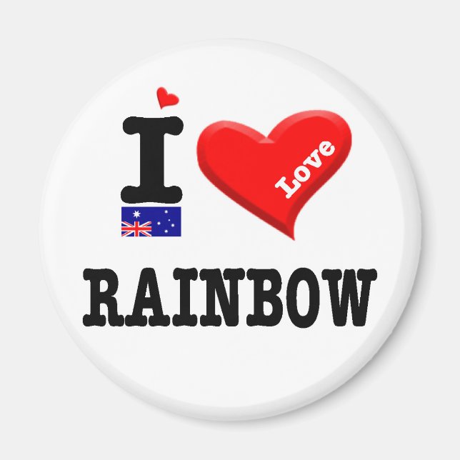 Aimant RAINBOW - I Love (Devant)