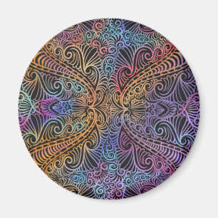 Aimant Rainbow Kaleidoscope Mandala