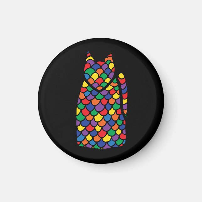 Aimant Rainbow Kitty (Devant)