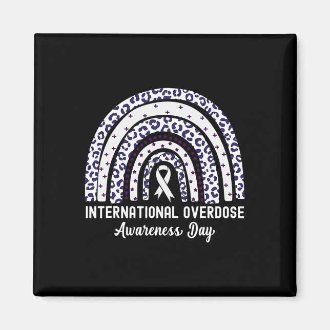Aimant Rainbow Leopard International Overdose Sensibilisa (Devant)