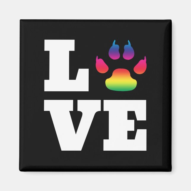 Aimant Rainbow paw (Devant)