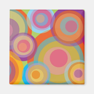 Aimant Rainbow Pop Cercles Coloré Retro Fun Super Chic