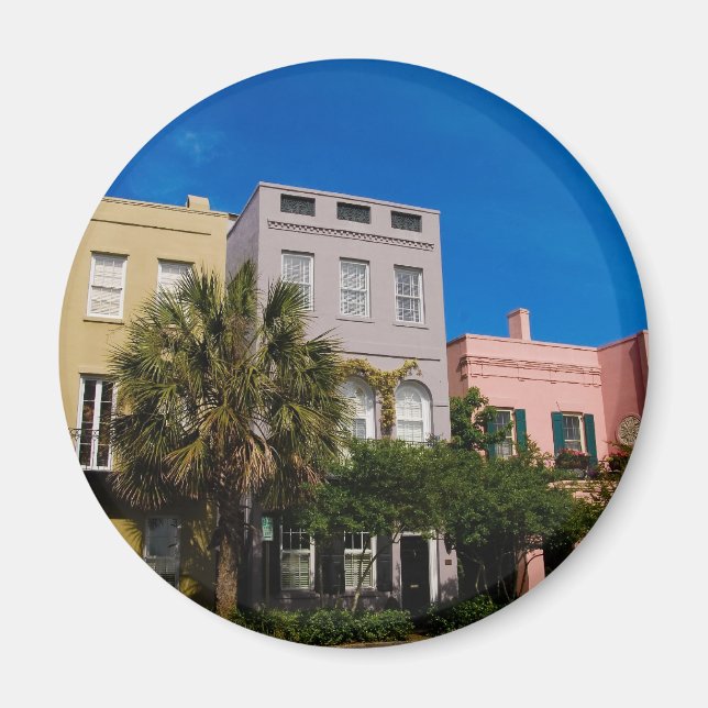 Aimant Rainbow Row Charleston, SC (Devant)