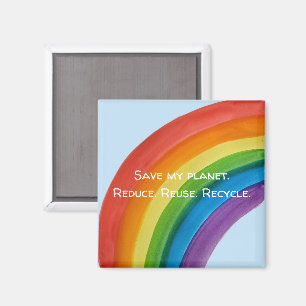 Aimant RAINBOW Sauvegarder ma planète (personnalisable)