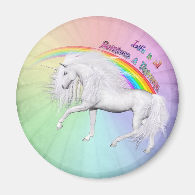 Aimant Rainbows and Unicorns (Devant)