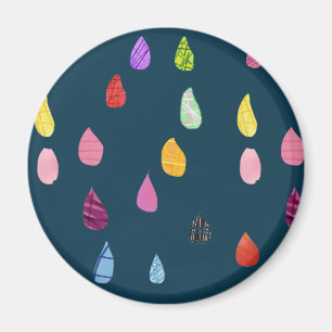 Aimant Raindrops collage d'art collage mignon boho