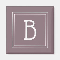 Raisin Monogramme à jour violet et blanc initial