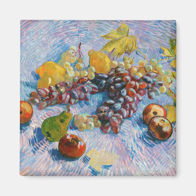 Aimant Raisins, citrons, poires et pommes, Van Gogh (Devant)