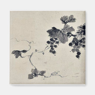 Aimant Raisins sur une vigne Ukiyo-e.