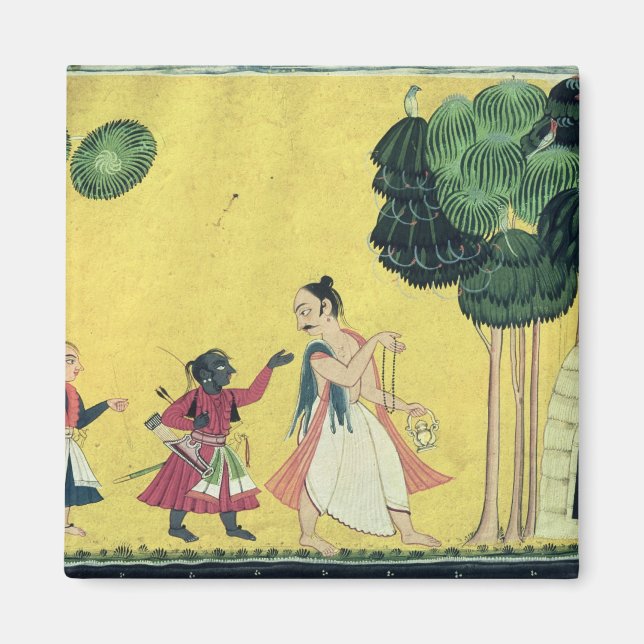 Aimant Rama et Lakshmana accompagnés de Visvamitra (Devant)