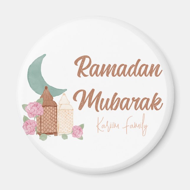 Aimant Ramadan Moubarak Décor sur mesure Nom de la décora (Devant)