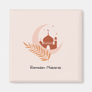 Aimant Ramadan Mubarak Boho Moon & Mosquée
