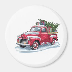 Aimant Ramassage Rouge et Sapin de Noël
