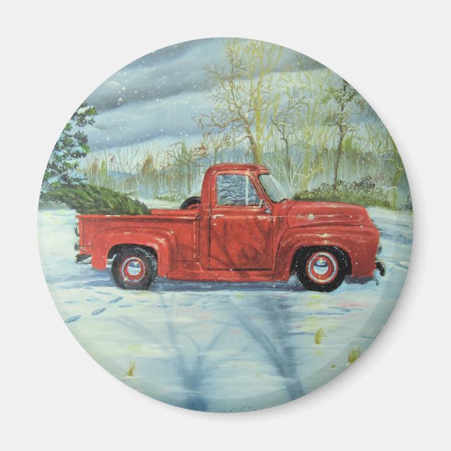 Aimant Ramasser l'arbre pour Noël (Devant)