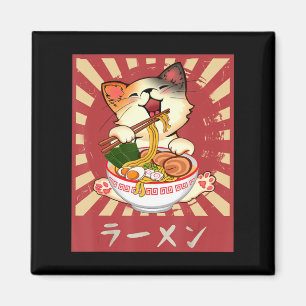 Aimant Ramen Cat Neko Anime Kawaii Jeu de merles japonais