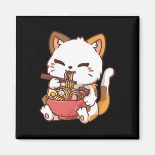 Aimant Ramen Chat Anime Kawaii Chat Manger Ramen