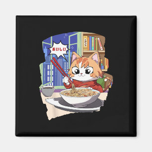 Aimant Ramen Kawaii Cat Anime