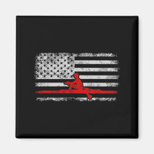 Aimant Rameur au drapeau américain