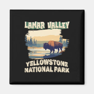Aimant Randonnée de bison de la vallée de Lamar du parc n