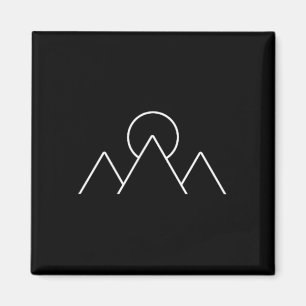 Aimant Randonnée en montagne Camping Minimalsimus Géométr