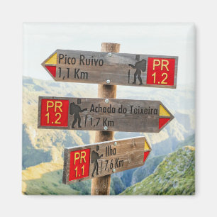 Aimant Randonnées et panneaux indicateurs du sentier de P