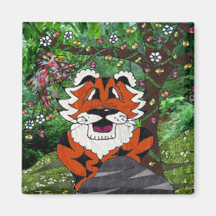 Aimant Randonner Notre Planète Eco-Team Tgrr Tiger Vêteme