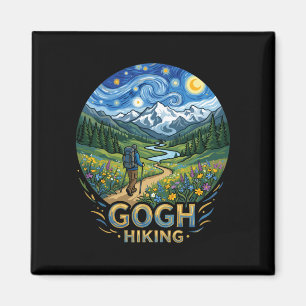 Aimant Randonneur drôle nuit étoilée art van gogh gogh ra