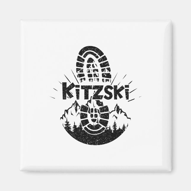 Aimant Randonneur Kitzski Tyrol Autriche Vacances  (Devant)