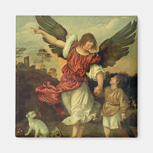 Aimant Raphael et Tobias, 1507-8 (huile sur panneau) (Devant)