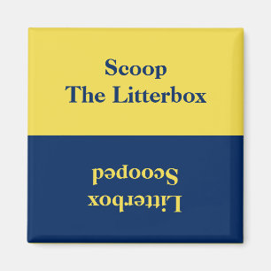 Aimant Rappel de la boîte à litière de chats réversible