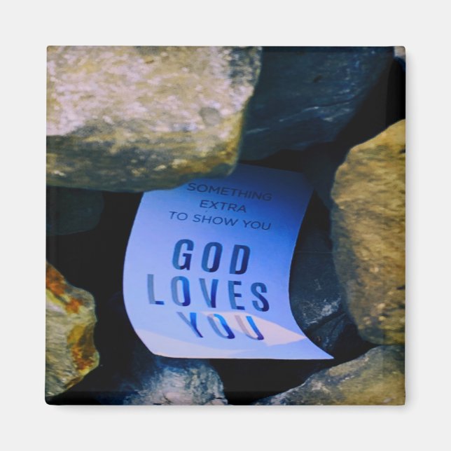 Aimant Rappel de l'Amour de Dieu pour vous. Foi chrétienn (Devant)