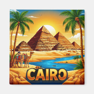 Aimant 🧲 Rappel de voyage au Caire en Égypte pour les am